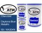 Preview: Chevrolet, Daytona Blue Metallic, 69 / WA304N: 500ml Lackdose + 500ml Klarlack + 250ml Härter - Set, von ATW Autoteile West.